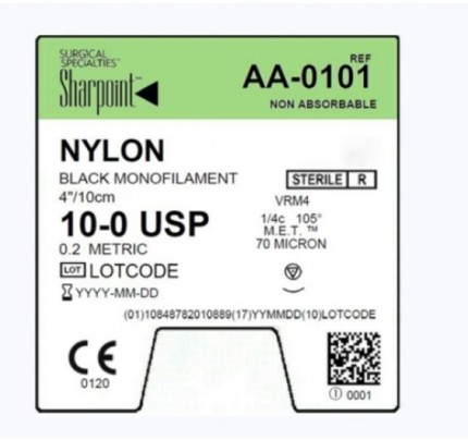 Sharpoint Microsuture AA-0101 Suture with VRM4 M.E.T. ™ Needle 