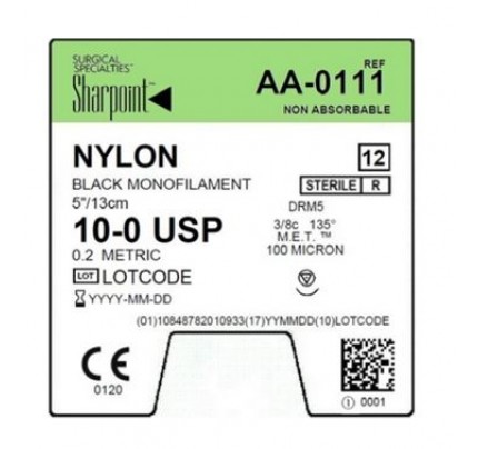 Sharpoint Microsuture Nylon Suture with DRM5 M.E.T. ™ Needle 