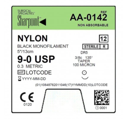 Sharpoint Microsuture Nylon Suture with DR5 TPN Needle