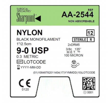 Sharpoint Microsuture AA-2544 Nylon with DA DRM5 M.E.T. Needle