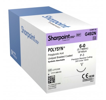 Sharpoint PolySyn Suture P-3 PRC Needle 