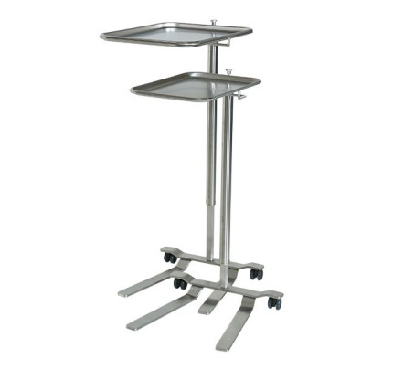 Mid Central Medical 760 and 761 Stainless Steel Thumb Operated Mayo Stands