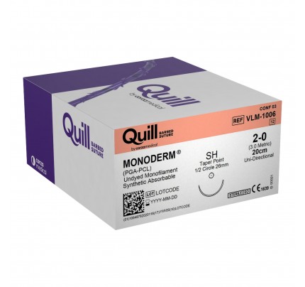 Quill Barbed Single Arm Monoderm Suture, SH TPN 